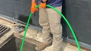 Plumbing repair in progress