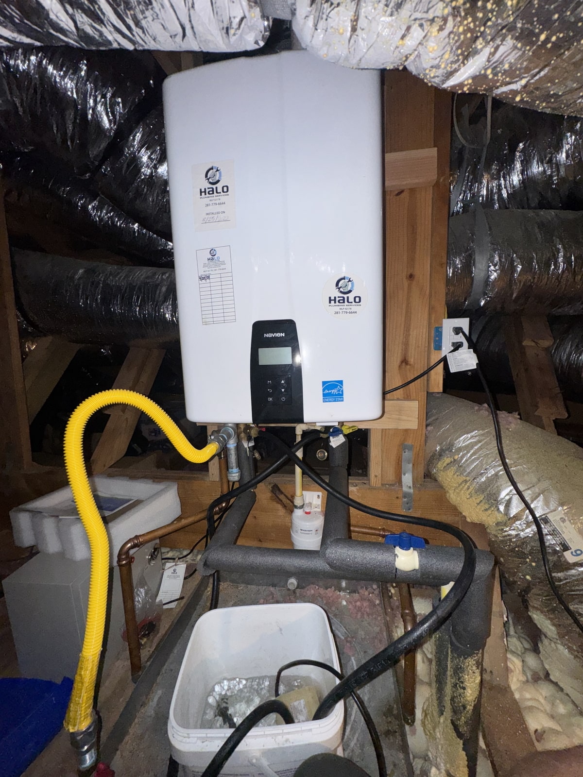 Water heater service work